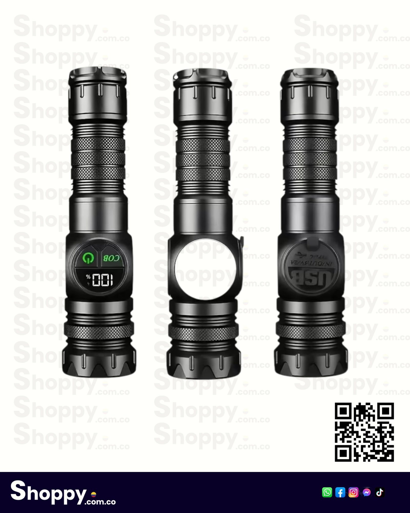 linterna recargable multifuncional 5 en 1 linterna recargable multifuncional 5 en 1