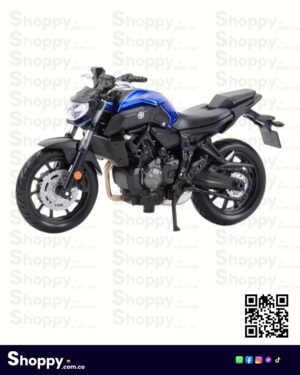 modelo a escala 1:18 yamaha mt 07 (2018)
