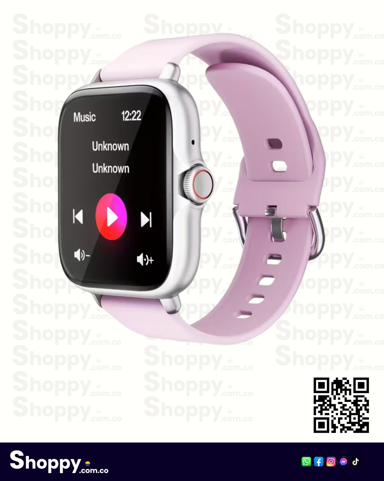 smartwatch desertcat 4.65cm pantalla táctil rosado llamadas, salud y deporte smartwatch desertcat 4.65cm pantalla táctil rosado llamadas, salud y deporte