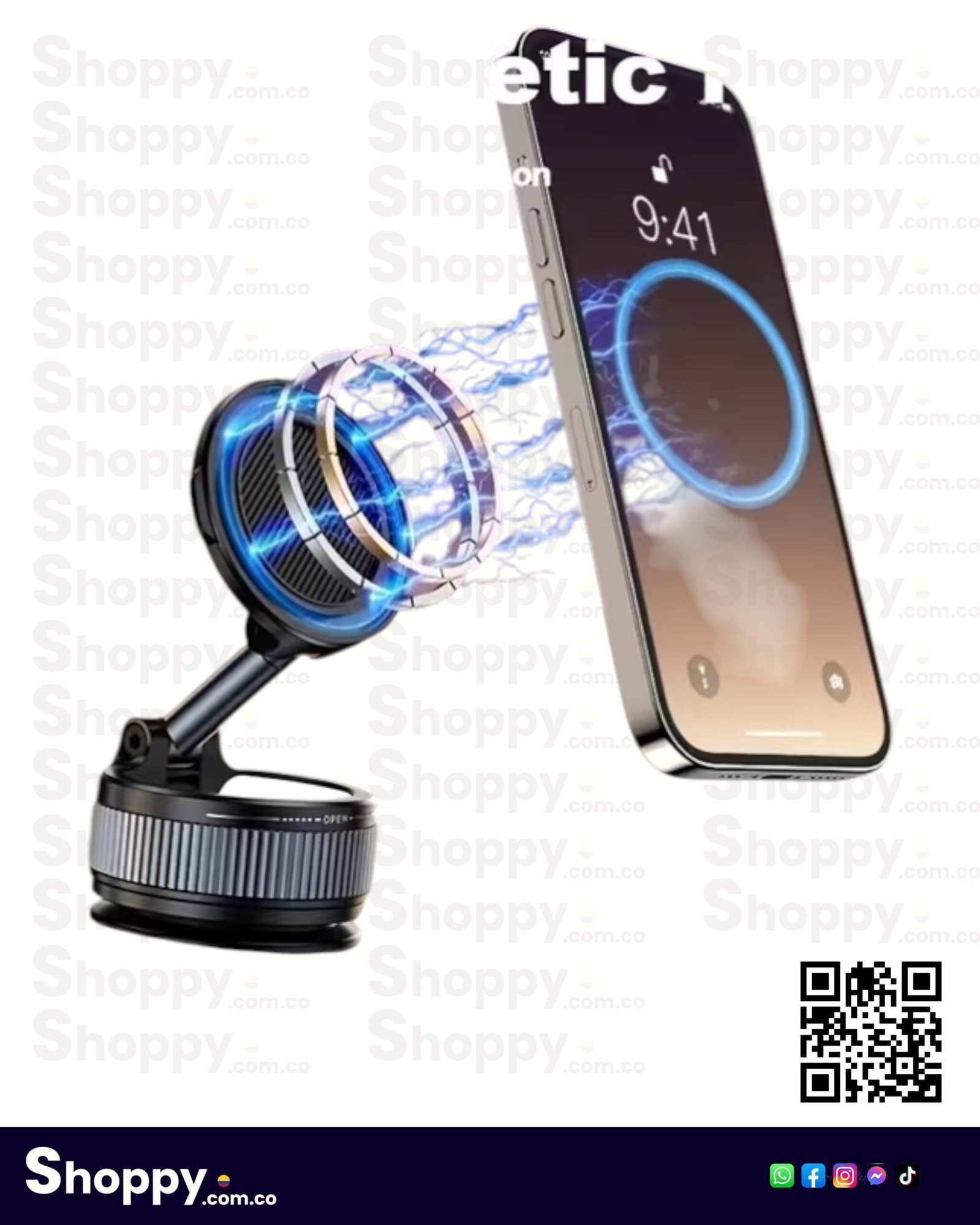 soporte magnético para teléfono con succión de vacío soporte magnético para teléfono con succión de vacío